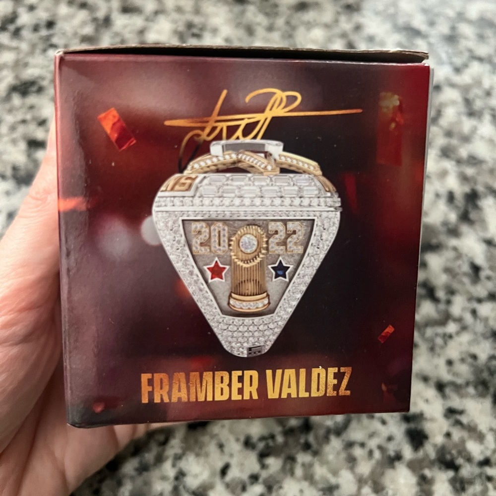 Houston Astros Framber Valdez World Champions 2022 Replica Ring